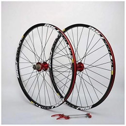 ZNND Spares ZNND Mountain Bike Wheelset 27.5, Double Wall MTB Rim Quick Release Disc Brake Bike Wheelset Hybrid 32 Hole Compatible 8 9 10 11 Speed (Color : A, Size : 27.5inch)