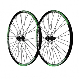 ZNND Mountain Bike Wheel ZNND Mountain Bike Wheelset 27.5 MTB Bicycle Double Wall Alloy Rim Tires 1.5-2.1" Disc Brake 7 8 9 Speed Quick Release 32H (Color : A)
