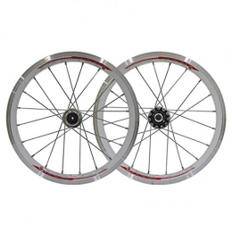 ZNND Mountain Bike Wheel ZNND Mountain Bike Wheelset MTB Bicycle 16 Inch Alloy Rim Cassette Hub V Brake Quick Release Front And Rear 11 Speed For Folding Bicycle 20H (Color : C)