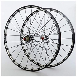 ZNND Mountain Bike Wheel ZNND Mountain Cycling Wheels, 26 Inch CNC Double Wall Rim Disc V-Brake Sealed Bearings Shimano Compatible 8 / 9 / 10 Speed (Color : B, Size : 26inch)