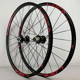 ZNND Spares ZNND MTB Bicycle Wheelset 26 27.5 Inch Mountain Bike Wheel Quick Release Front Rear Ultralight Alloy Rim Cassette Hub Disc Brake 8-12 Speed (Color : Black Hub red label, Size : 27.5inch)