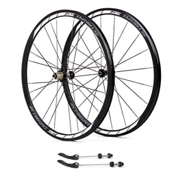 ZNND Mountain Bike Wheel ZNND Road Cycling Wheels 700C, Bicycle Racing Double Wall Rim Quick Release V-Brake Hole Disc 8 9 10 Speed 100mm (Color : B, Size : 700C)