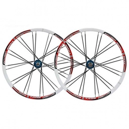 ZNND Spares ZNND Wheelset 26 Inch Mountain Bike Disc Brake Bicycle Wheel Double Wall Alloy Rim MTB 8 9 10 Speed Quick Release 24H Sealed Bearing (Color : B)