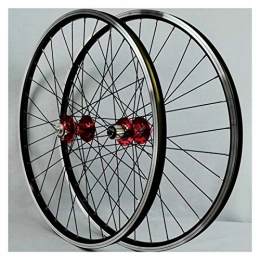 ZNND Spares ZNND Wheelset 26 Inch Mountain Bike Double Wall Alloy Rim Disc / V-Brake Front 2 Rear 4 Palin Quick Release For 7 / 8 / 9 / 10 / 11 Speed Freewheel Set (Color : A)