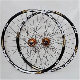 ZPPZYE Spares ZPPZYE 26 Inch 27.5”29 Er Bicycle Wheelset, Double Wall Aluminum Alloy Mountain Bike Wheels Sealed Bearings Hub 12 Speed Wheels (Color : Gold, Size : 26 inch)