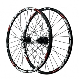 ZPPZYE Spares ZPPZYE Bicycle MTB Wheelset 26 Inch 27.5 29ER Aluminum Alloy Disc Brake Mountain Cycling Wheels 32 Hole for 7 / 8 / 9 / 10 / 11 Speed (Color : Red, Size : 26 inch)