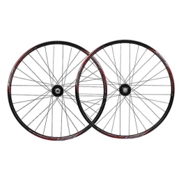 ZWB Mountain Bike Wheel ZWB Bike Wheelset 26 Inch Mountain Cycling Wheels, Alloy Disc Brake / Front 2 Bearing Rear 4 Bearing Hub / Quick Release Axles (Color : Black Wheel set, Size : 26 in)