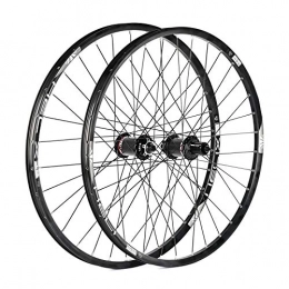 ZWB Spares ZWB Mountain Bike Wheel Set Carbon Wheels Clincher 26" / 27.5" / 29" Mountain Disc Double Wall, Disc Rim Brake Double Wall Rims Sealed Bearings (Color : Black hub wheel set, Size : HT29 in)
