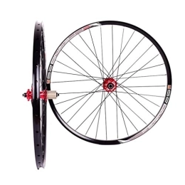 ZWB Spares ZWB Mountain Bike Wheel Sets, 26 / 27.5 / 29 Inch Bicycle Wheel (front + Rear) Double Walled Alloy MTB Bicycle Wheelset Disc Brake Quick Release Barrel Shaft