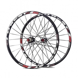 ZWB Spares ZWB Mountain Bike Wheelset, 26 / 27.5 Inch Bicycle Wheel Double-walled Aluminum Alloy Rim Quick Release 5 Palin Bearing 7 8 9 10 11 Speed ​​ (Color : S60 Black wheel set, Size : 26 in)