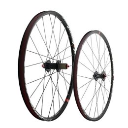 ZWB Spares ZWB MTB Bike Wheel Sets 27.5" Alloy Mountain Disc Double Wall, Carbon Hub Bicycle Disc Brake Wheel Sets Support 8-10 Speed Flywheel