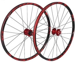 ZWH Spares ZWH Bike Wheel Cycling Wheel Mountain Bike Wheelset 26In Rear / Front Wheel, Double Walled Aluminum Alloy MTB Bike Impeller Fast Release V-Brake Hybrid Sealed Bearings 8 / 9 / 10 Speed (Color : 27.5in)