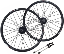 ZXTING Mountain Bike Wheel ZXTING 26" Mountain Bike Wheelset, Front and Rear Wheels with Quick Release Skewers, Mountain Bike Aluminum Alloy Wheels (Color : Black)