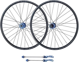 ZXTING Spares ZXTING MTB Bicycle Wheelset 26 27.5 29 In Mountain Bike Wheel Double Layer Alloy Rim Sealed Bearing 8-11 Speed Cassette Hub Disc Brake (Color : Blue, Size : 27.5inch)