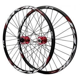 ZYHDDYJ Spares ZYHDDYJ Bicycle Wheelset 26 27.5 29 Inch Mountain Bike Wheelset MTB Bicycle Wheelset Quick Release Aluminum Alloy Disc Brake Suppor 11 12 Speed (Color : Red, Size : 27 INCH)