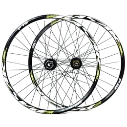 ZYHDDYJ Spares ZYHDDYJ Bicycle Wheelset 26" 27.5" 29" MTB Bicycle Wheelset Aluminum Alloy Bike Wheel Set Disc Brake For 7 8 9 10 11 Speed 32H Quick Release (Color : Green, Size : 27 INCH)