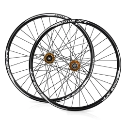 ZYHDDYJ Spares ZYHDDYJ Bicycle Wheelset 26 27.5 29inch MTB Mountain Bike Wheelset Rims Hub Disc Brake Cassette Quick Release For 7-11 Speed Aluminum Alloy Hub (Color : Gold, Size : 29INCH)
