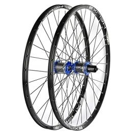 ZYHDDYJ Spares ZYHDDYJ Bicycle Wheelset 26" 27.5 Inch 29er MTB Bike Wheelset Mountain Bicycle Wheel Set Aluminum Alloy With QR Disc Brake Presta Valve Fits 8 9 10 11 Speed (Color : Blue, Size : 26 INCH)