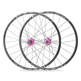 ZYHDDYJ Spares ZYHDDYJ Bicycle Wheelset 26 27.5 Inch Bicycle Wheelset MTB Mountain Bike Wheelset Disc Brake 120 Sounds For 7 8 9 10 11 Speed Barrel Shaft Quick Release (Color : Purple, Size : 27.5 inch)