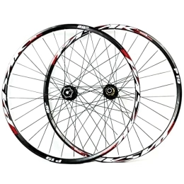 ZYHDDYJ Spares ZYHDDYJ Bicycle Wheelset 26 Inch 27.5" 29 Er MTB Bike Wheelset Aluminum Alloy Disc Brake Mountain Cycling Wheels Barrel Shaft For 7 8 9 10 11 Speed (Color : Red, Size : 27 INCH)