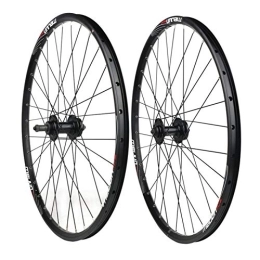 ZYHDDYJ Spares ZYHDDYJ Bicycle Wheelset 26 Inch Bike Wheelset, Front Rear Wheel Bicycle Rim Mountain Disc Brake Double Layer Alloy For 7 8 9 10 11 Speed Cassette Hub (Color : Black)