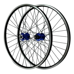 ZYHDDYJ Spares ZYHDDYJ Bicycle Wheelset 26 Inch MTB Bike Wheelset Mountain Bicycle Wheelset Double Wall Aluminum Alloy Rim Disc Brake 32H Quick Release (Color : Blue)