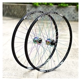 ZYHDDYJ Spares ZYHDDYJ Bicycle Wheelset Bicycle Wheelset 26 / 27.5 / 29" Mountain Bike Wheelsets MTB Wheels Quick Release Disc Brakes 32H Bike Wheel Fit 8-11 Speed Cassette 144 Sounds (Size : 26 INCH)