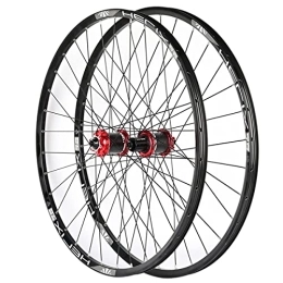 ZYHDDYJ Spares ZYHDDYJ Bicycle Wheelset Bike Wheelset 26 27.5 29 Inch Mountain Cycling Wheels Disc Brake Aluminum Alloy Fits 8 9 10 11 Speed 32 Holes Quick Release (Color : Red, Size : 29INCH)