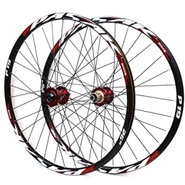 ZYHDDYJ Spares ZYHDDYJ Bicycle Wheelset Front Rear Bike Wheelset 26 27.5 29 Inch MTB Bicycle Wheelset Disc Brake Aluminum Alloy Quick Release 32H Load Capacity 300kg (Color : Red, Size : 29.5INCH)