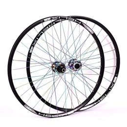 ZYHDDYJ Spares ZYHDDYJ Bicycle Wheelset MTB Bicycle Wheelset 26 27.5 29 Inch Disc Brake Colorful Hubs Spokes Aluminum Alloy 144 Sounds Quick Release Support 8 9 10 11 Speed (Size : 26 INCH)