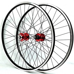 ZYHDDYJ Spares ZYHDDYJ Bicycle Wheelset MTB Wheelset 26 / 27.5 / 29 Inch Quick Release Mountain Cycling Wheels Disc / V Brake 32 Holes Fit For 7-12 Speed Cassette Freewheels (Color : Red, Size : 29inch)