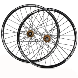 ZYHDDYJ Spares ZYHDDYJ Bicycle Wheelset Wheelset Bike Mtb 26 / 27.5 / 29 Inch Disc Brake Aluminum Alloy Rim Mountain Cycling Wheels Quick Release Compatible With 7 / 8 / 9 / 10 / 11 Speed Cassette (Color : Gold, Size : 26inch)