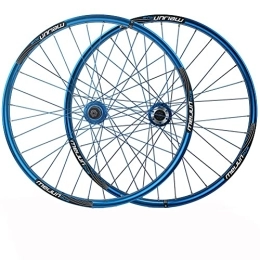 ZYHDDYJ Spares ZYHDDYJ Bicycle Wheelset Wheelset Bike Mtb 26 Inch Disc Brake High Strength Aluminum Alloy Front Rear Bicycle Wheels 32 Holes Fit 7-8-9-10 Speed Cassette Quick Release (Color : Blue)