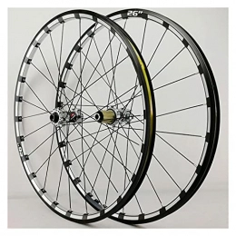 Zyy Spares Zyy 26“27.5" Cassette Mountain Bike Wheelset Aluminum Alloy Disc Brake Thru Axle High Strength Aluminum Alloy Rim Bike Wheel Suitable 7 8 9 10 11 12 Speed with Rivets (Color : Silver, Size : 27.5IN)