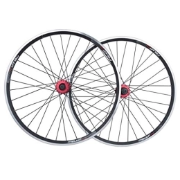 Zyy Spares Zyy 26'' Mountain Bikes Bike Wheelset, 32 Holes Double Wall MTB Sealed Bearings Hub V-Brake Hybrid / Disc Brake 9 / 10 / 11 Speed (Color : Black)