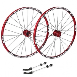 Zyy Spares Zyy 27.5inch Cycling Wheels, Bicycle Double Wall MTB Rim Quick Release V-Brake Hybrid / Hole Disc 7 8 9 10 Speed 100mm (Color : E, Size : 26inch)