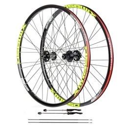 Zyy Spares Zyy Bike Bicycle Wheelsets 26 Inch, Double Wall Aluminum Alloy MTB Cycling Disc Brake Hybrid 32 Hole Disc 8 9 10 Speed 100mm Brackets Hubs (Size : 26inch)