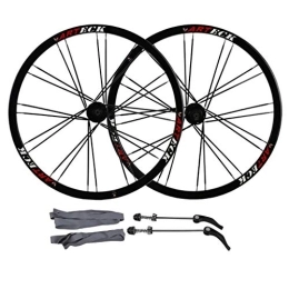 Zyy Spares Zyy Bike Wheelset 26, MTB Cycling Wheels Mountain Bike Disc Brake Wheel Set Quick Release 24 Hole Bearing 7 8 9 10 Speed Brackets Hubs (Color : A, Size : 26inch)