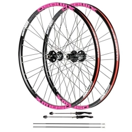 Zyy Spares Zyy Bike Wheelsets 26, Double Wall Aluminum Alloy MTB Cycling Quick Release Disc Brake 32 Hole Disc COMPATIBLE 8 9 10 Speed Brackets Hubs (Size : 27.5inch)