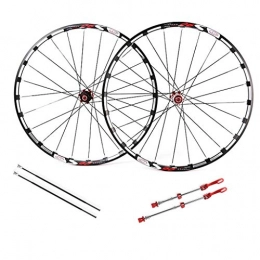 Zyy Spares Zyy Mountain Bike Wheelset, 26 Inch Double Wall MTB Bicycle Hybrid Disc Brake Quick Release Sealed Bearing 32 Hole 7 8 9 10 Speed Brackets Hubs (Color : A, Size : 26inch)