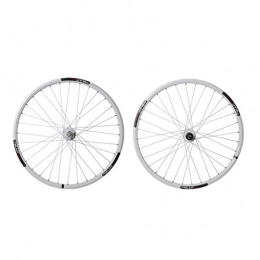 Zyy Spares Zyy Mountain Bike Wheelset 26 Inch, MTB Double Wall Rim Quick Release Bicycle Disc Brake / Hybrid 7 8 9 10 Speed 32 Holes Brackets Hubs (Color : White, Size : 26 inch)