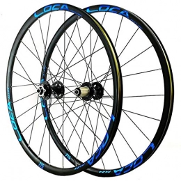 Zyy Spares Zyy Mountain wheel set rim 26 / 27.5 / 29 inch 4 sealed bearing disc brake 120 ring cassette flying Double-layer aluminum alloy rim Circle height 21MM 7 / 8 / 9 / 10 / 11 / 12 speed (Color : Blue, Size : 26in)