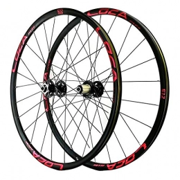 Zyy Spares Zyy Mountain wheel set rim 26 / 27.5 / 29 inch 4 sealed bearing disc brake 120 ring cassette flying Double-layer aluminum alloy rim Circle height 21MM 7 / 8 / 9 / 10 / 11 / 12 speed (Color : Red, Size : 26in)