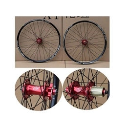 Zyy Spares Zyy MTB Mountain Bike wheelset 26 27.5 29er 7-11 Speed No carbon bicycle wheels Double Layer Alloy Mountain BikeWheel 32H for Disc brake (Color : B, Size : 26inch)