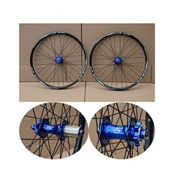 Zyy Spares Zyy MTB Mountain Bike wheelset 26 27.5 29er 7-11 Speed No carbon bicycle wheels Double Layer Alloy Mountain BikeWheel 32H for Disc brake (Color : C, Size : 26inch)