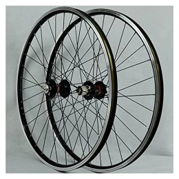 Zyy Mountain Bike Wheel Zyy MTB Wheelset 26" 27.5" 29" Aluminum Alloy Rim Disc Brake V-Brake Quick Release 32H for 7 / 8 / 9 / 10 / 11 / 12 Speed Cassette (Color : Black, Size : 26in)
