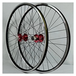 Zyy Mountain Bike Wheel Zyy MTB Wheelset 26" 27.5" 29" Aluminum Alloy Rim Disc Brake V-Brake Quick Release 32H for 7 / 8 / 9 / 10 / 11 / 12 Speed Cassette (Color : Red, Size : 26in)