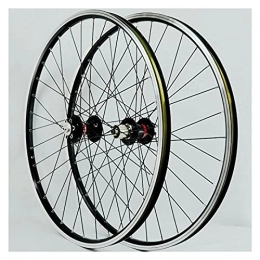 Zyy Spares Zyy MTB Wheelset 26" 27.5" 29" Bicycle Bike Wheel Set Aluminum Alloy Quick Release 32H Disc / V Brake for 7 / 8 / 9 / 10 / 11 / 12 Speed (Color : Black, Size : 29in)
