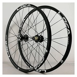 Zyy Spares Zyy MTB Wheelset 26" 27.5" 29" Quick Release Disc Brake Flat Spokes Bike Wheel Aluminum Alloy fit 8 9 10 11 12 Speed Cassette Bicycle Wheelset (Color : Black, Size : 26in)