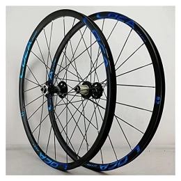 Zyy Mountain Bike Wheel Zyy MTB Wheelset 26" 27.5" 29" Quick Release Disc Brake Flat Spokes Bike Wheel Aluminum Alloy fit 8 9 10 11 12 Speed Cassette Bicycle Wheelset (Color : Blue, Size : 29in)